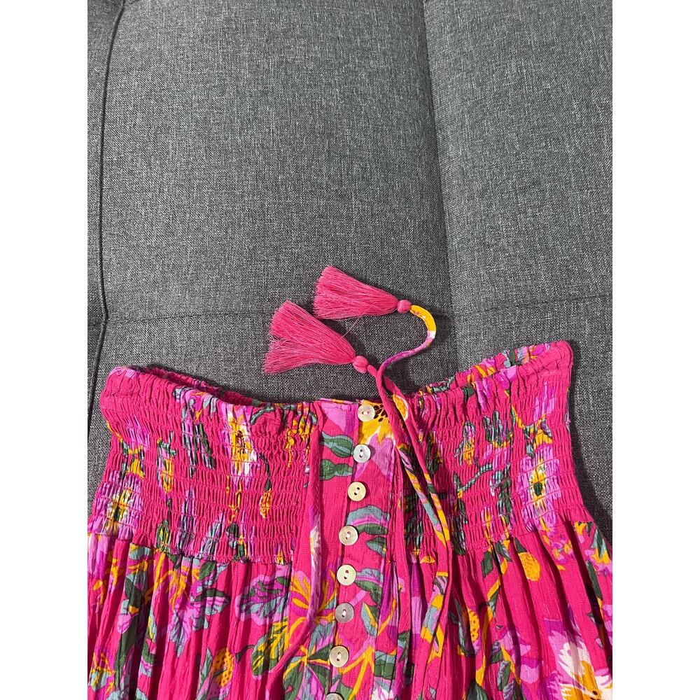 RACHEL Rachel Roy Skirt Women Large Pink Holiday Tropical Floral - Picture 5 of 12
